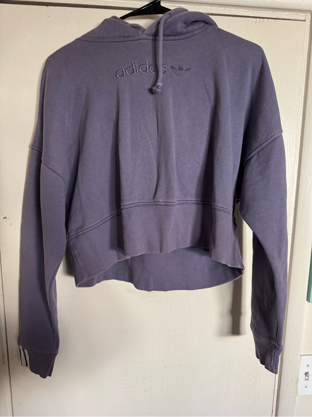 adidas Cropped Hoodie in Dusty Lavender